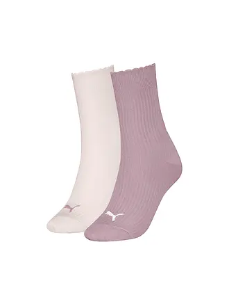 PUMA | Damen Freizeitsocken Scallop Edge 2er Pack | rosa